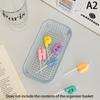 Metal Storage Basket Desktop Sundries Organizer Make Up Sorting Holder Stationerry Pocards Case Office Home Supplies