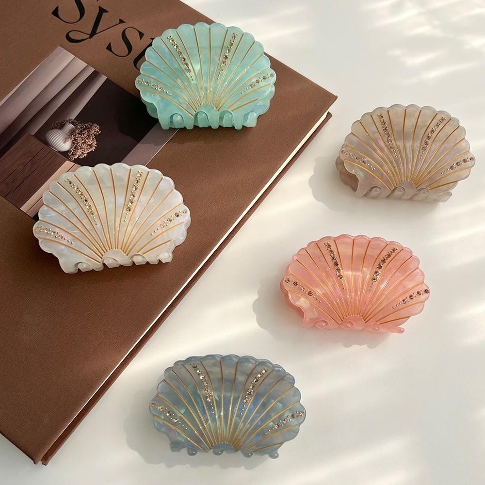 Acetate Acetate Hair Clip Non-slip Shark Clip Retro Shell Hair Claw  for Women
