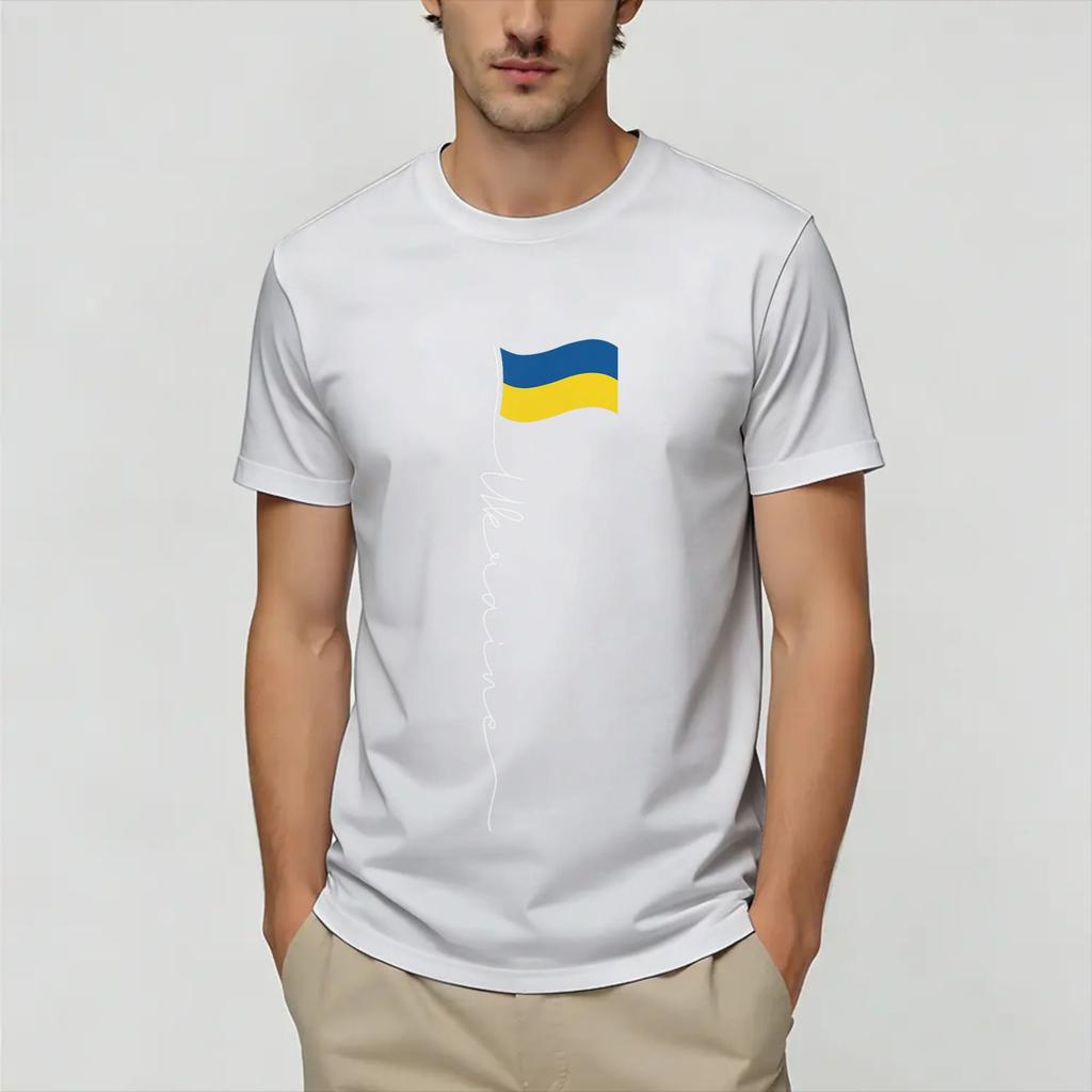 Unisex TShirts Ukraine Ukrainian Flag Vintage Cotton Tees Short Sleeve T Shirts O Neck Clothing Unique