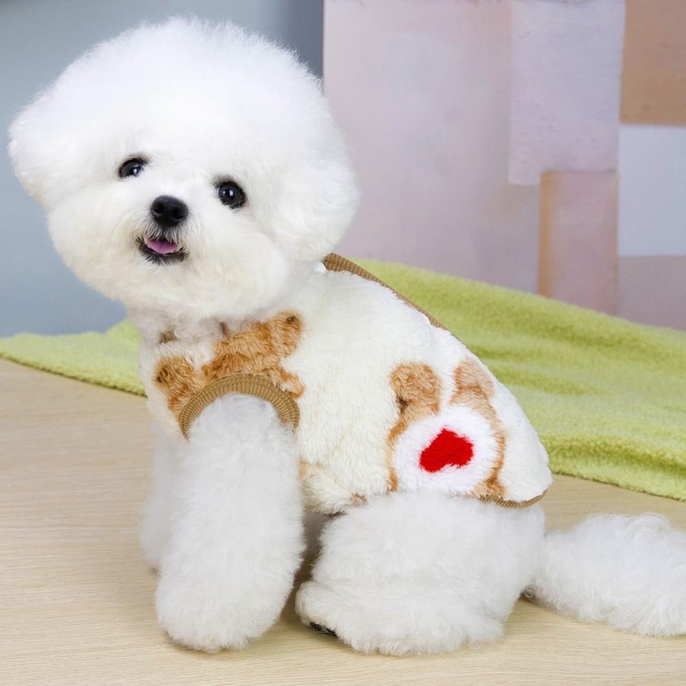 Fleece Material Dog Warm Clothes Easy Wear Thick Pet Sweater Cute Pet Fleece Sweater  Cold Weather