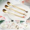 Kitchen Xmas Gifts Christmas Stainless Steel Coffee Spoon Table Ornament Tableware