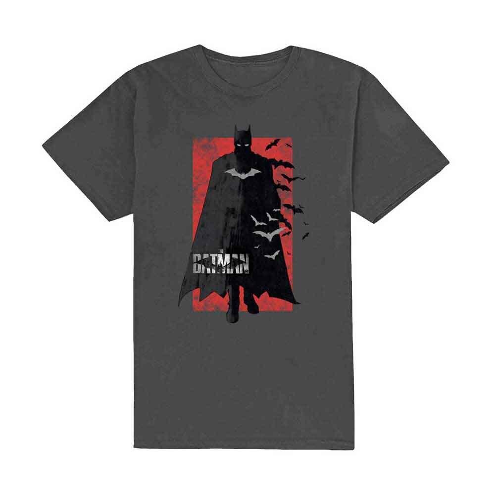DC Comics The Batman Distressed Logo T-Shirt Grey New Unisex T-Shirt XXXXL