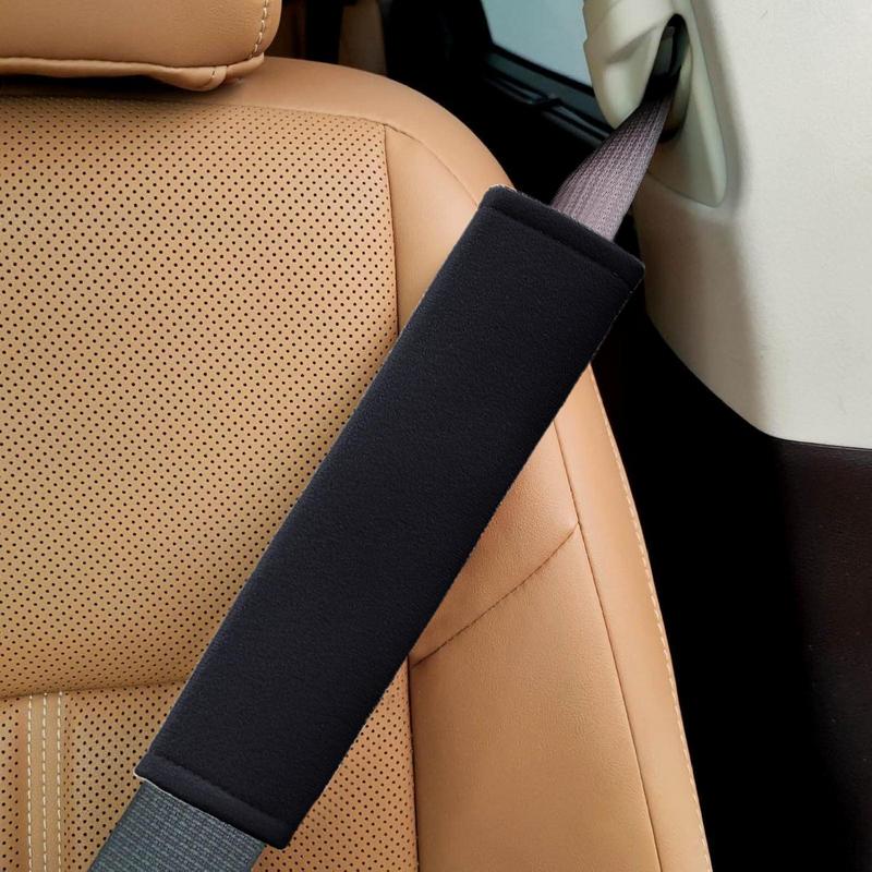 2pcs Car Seat Belt Shoulder Guard Car Extended Safety Belt Long-distance Anti-strangulation Cover Soft Four Seasons Universal