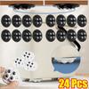 24Pack Self-Adhesive Mini Swivel Casters, 360° Rotatable Universal Wheels, Heavy-Duty Double Ball Bearings for Kitchen Applianc
