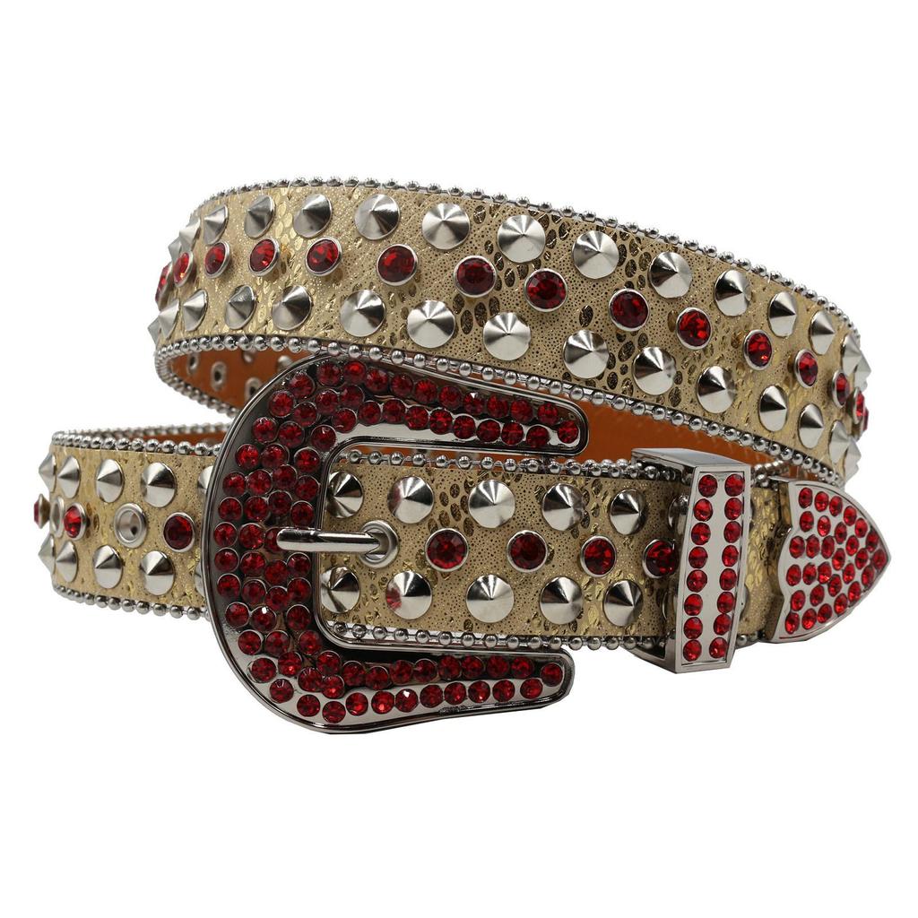 Women's Hip Hop Punk Rhinestone Cross Belt - Trendy Wide Waistband with Glittering Diamonds