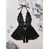 European and American erotic underwear babydoll perspective mesh lace suspender nightgown sexy pajama set
