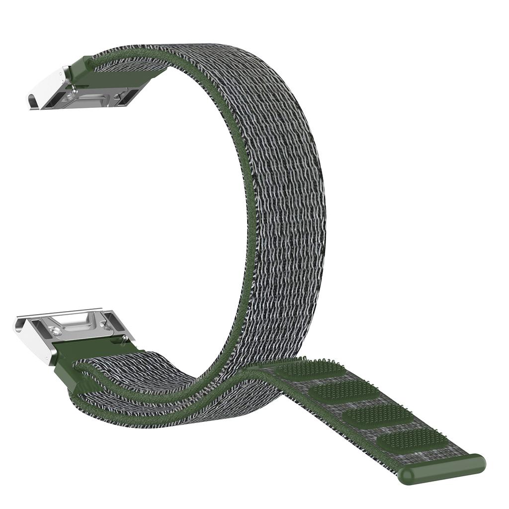 For Garmin Forerunner 570 47mm/Fenix 8 47mm/Fenix 7/Fenix 6/Fenix 5 Loop Fastener Nylon Smart Watch Strap Wristband