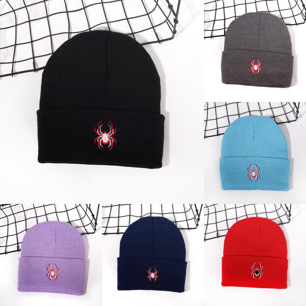 Spider Animal Inspired Embroidered Knit Hat For And Street Fashion Enthusiasts