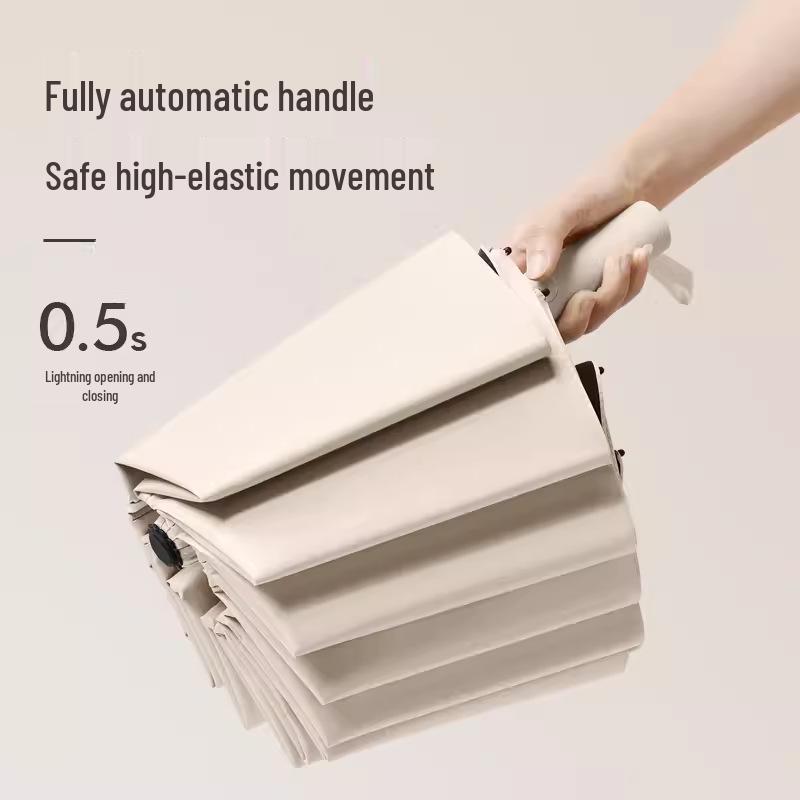 Large Windproof Automatic Folding Umbrella for Men and Women - Reinforced, Dual-Use for Sun and Rain