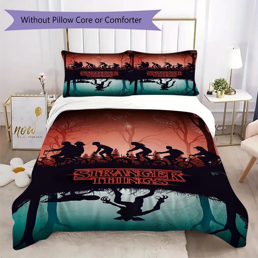 Stranger Things Upside Down Threepiece Set Without Core 1 Duvet Cover 2 Pillowcase Without Core Duvet Cover And Pillowcase