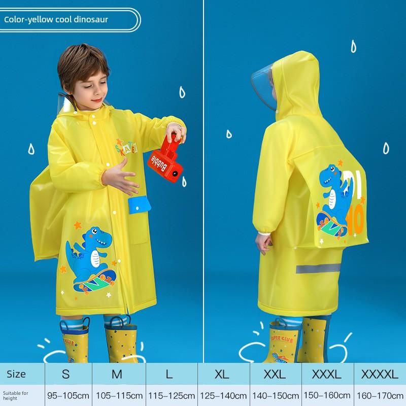 Children's Raincoat for Boys 7 Years Old and Girls 8 Years Old, Full-Body Waterproof, Suitable for Kindergarten Girls and Elementary School Students