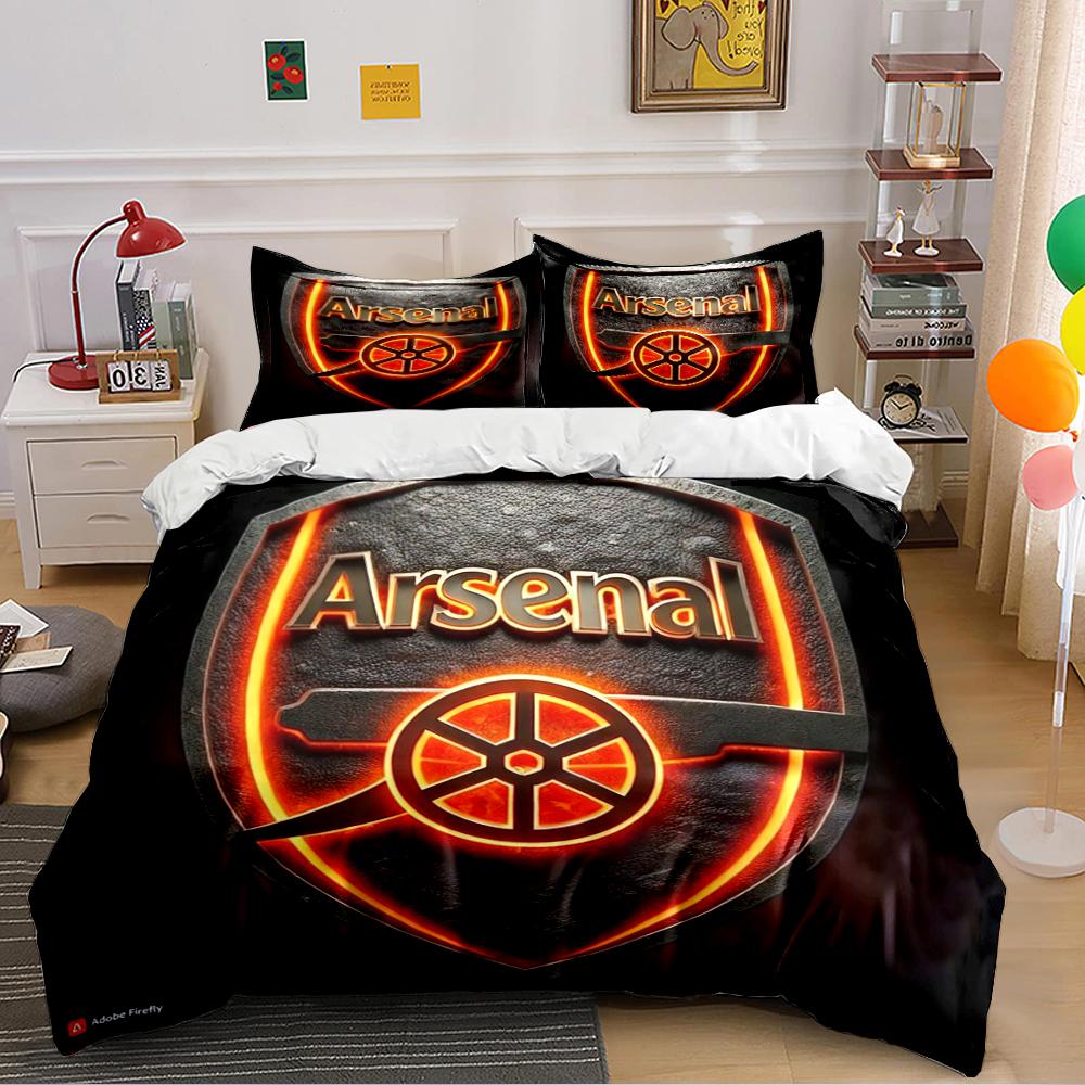 Arsenal Logo Bedding Set Bedding set (1 duvet cover, 2 pillowcases, duvet not included) 135x200cm