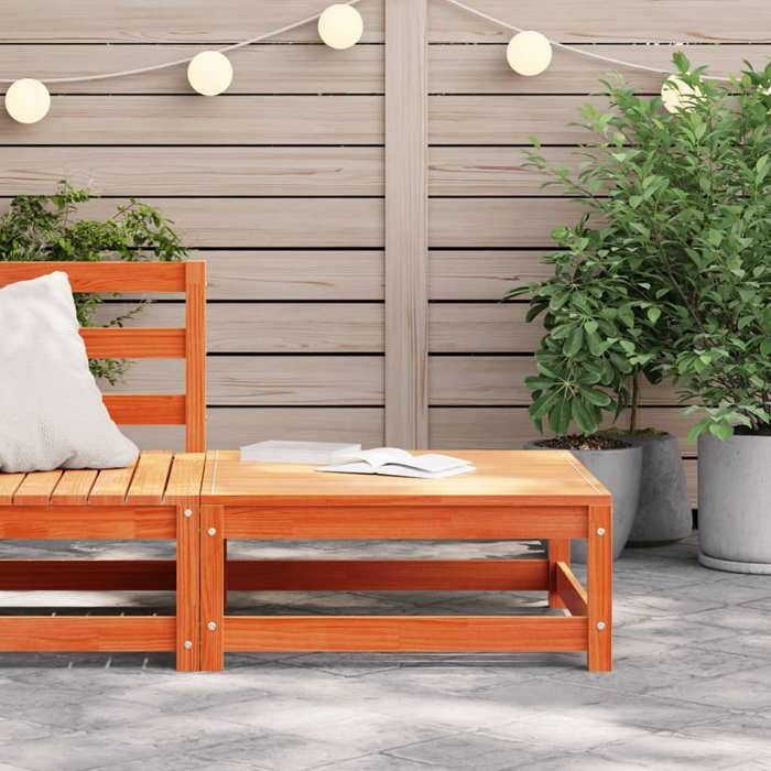 VidaXL Garden Footrest, Coffee Table, Stool, Outdoor Patio Backyard Terrace Furniture, Brown Wax Wood 837939
