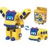 Transformation ABS Gogo Bus Toys Vehicle 3 Changeable Face Expression Action Figures Deformation Ambulance/Police/Fireman Slide