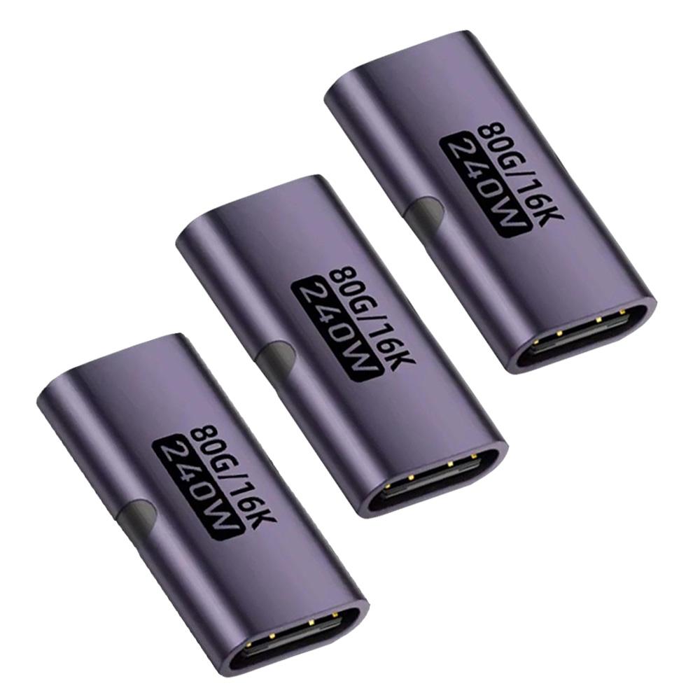 240W Adapter PD USB C Female To Type C Female Adapter 80Gbps High-Speed 8K 60Hz Video Fast Charging for IPhone 15 16 17 IPad