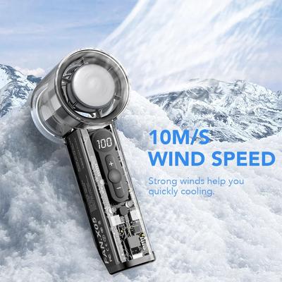 2025 Turbo Handheld Fan: 100-Speed Cooling, 3000mAh Battery, High-Wind Mini Fan for Outdoor Use - Adjustable Airflow