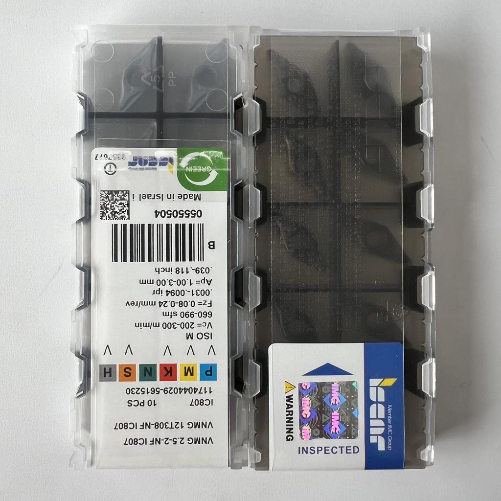 ISCAR / VNMG12T308-NF IC807 / Industrial indexable carbide inserts 10 Pcs
