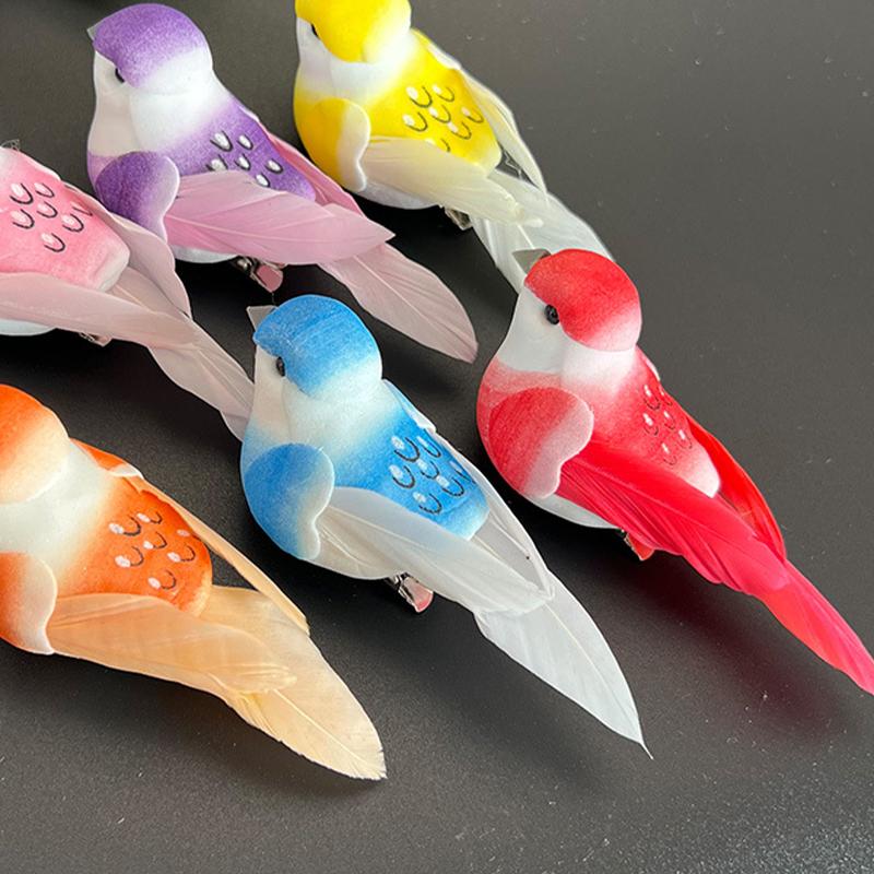Cute Artificial Birds Fake Foam Animal Simulation Feather Birds Models Tit Diy Craft Home Garden Ornament Decoration