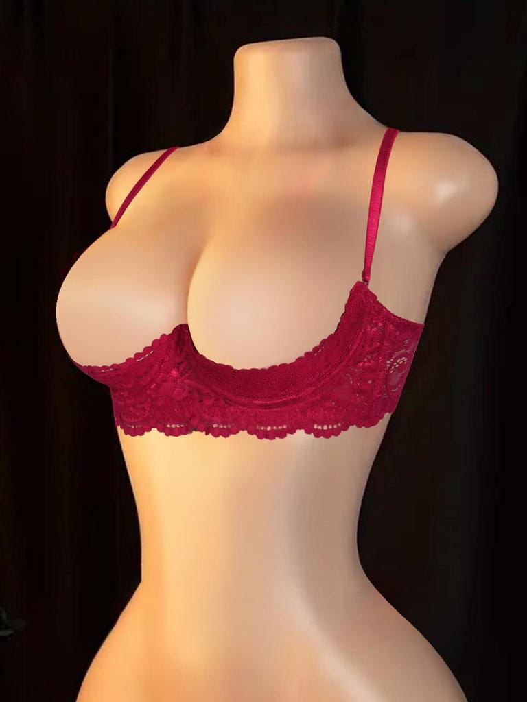 European & American Sexy See-Through Lace Bra - Anti-Sagging, Thin Design for a Flattering Fit
