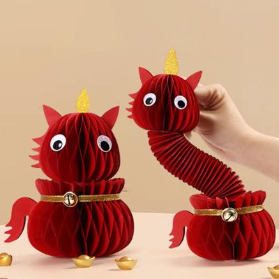 Figurka koně k čínskému Novému roku Rozšiřitelný voštinový kůň ze zvěrokruhu 3D skládací papírový kůň Stolní ozdoba pro Jarní festival Domácí dekorace