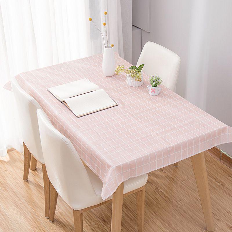 PEVA Plaid Waterproof & Oil-Proof Non-Slip Tablecloth for Dining/Coffee Table