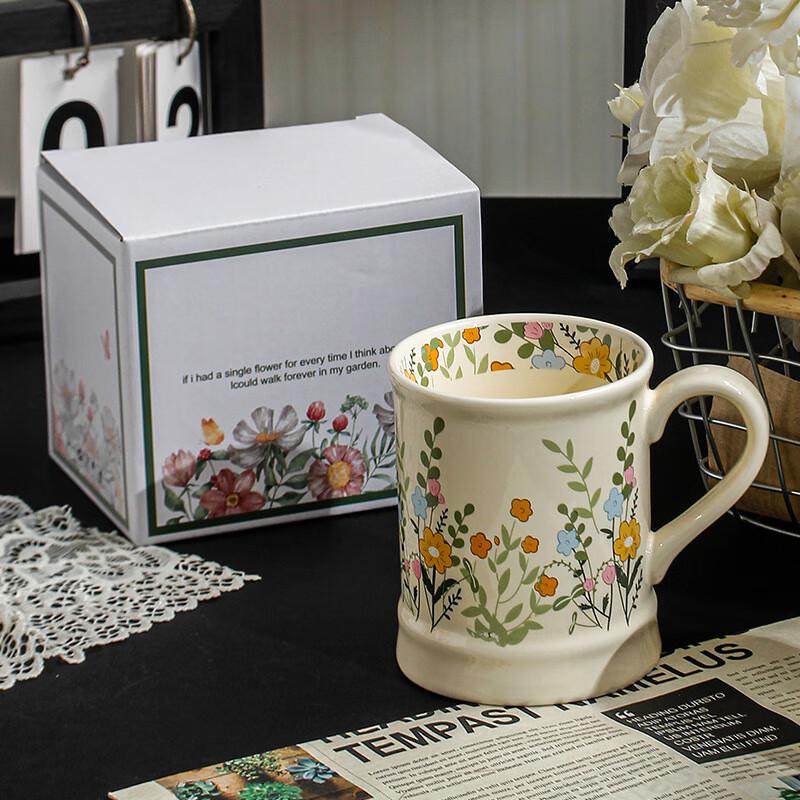 Floral Design Ceramic Mug