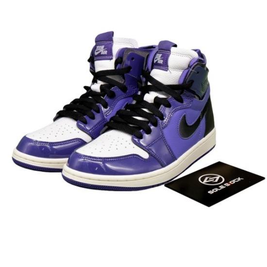 Women's Air Jordan 1 Zoom Comfort Court Purple Patent CT0979-505