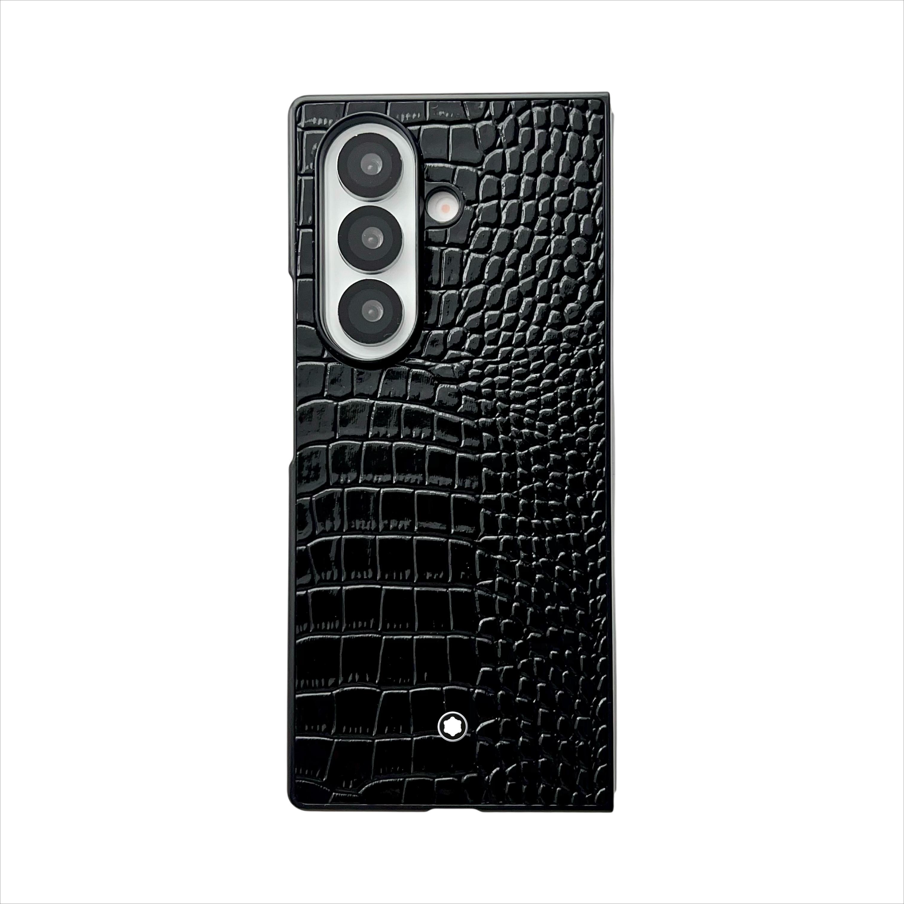 

High Quality Business Sle Leather Phone Case for Samsung Galaxy Fold 7 6 5 4 3 2 Carbon Fibre with LOGO Shockproof TPU Protect Cover Galaxy Z Fold7