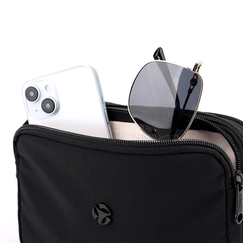 Damentasche Mehrfachtaschen Nylon-Tasche Muttertasche Einfarbig Umhängetasche Crossbody-Tasche