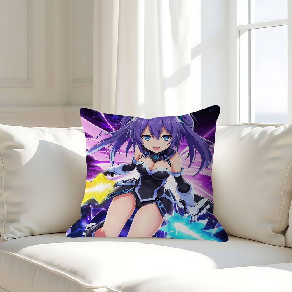 H-Hyperdimension N-Neptunia Pillow Case Removable Washable Cushion Cover – All-Season Soft Linen
