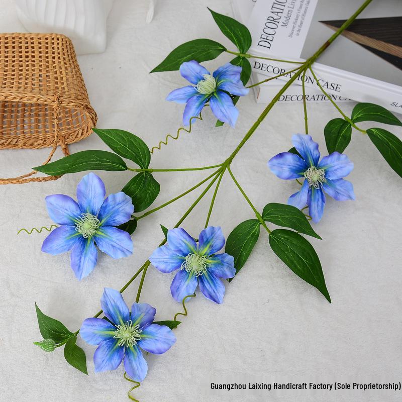 Artificial Clematis Wedding Arrangement for Home, Photography, Ornaments, and Courtyard Decor