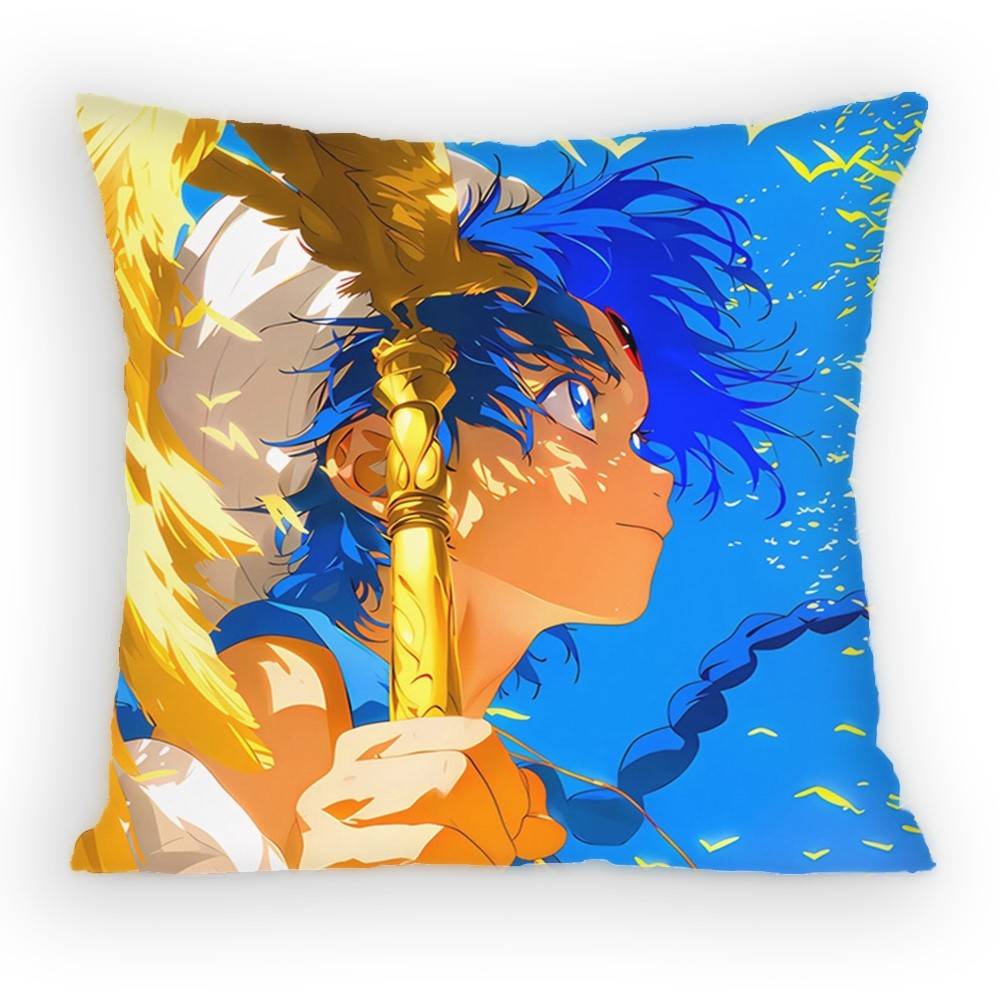 Magi The Labyrinth of Magic Anime Pillow Case Sofa Living Room Bedroom Headboard Backrest Cushion Square Cushion Nap Time