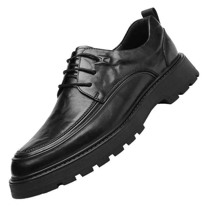 Red Dragonfly Men s Thick Sole Leather Derby Shoes 41
