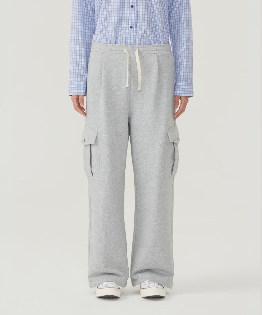 COVERNAT WOMAN Cargo Sweatpants Melange Grey