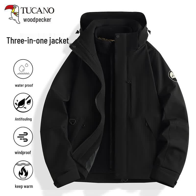 TUCANO Unisex 3-in-1 Detachable Fleece Windbreaker