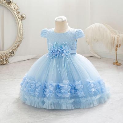 Abito da sera e da compleanno da principessa per bambina di alta qualità 2024 con fiori