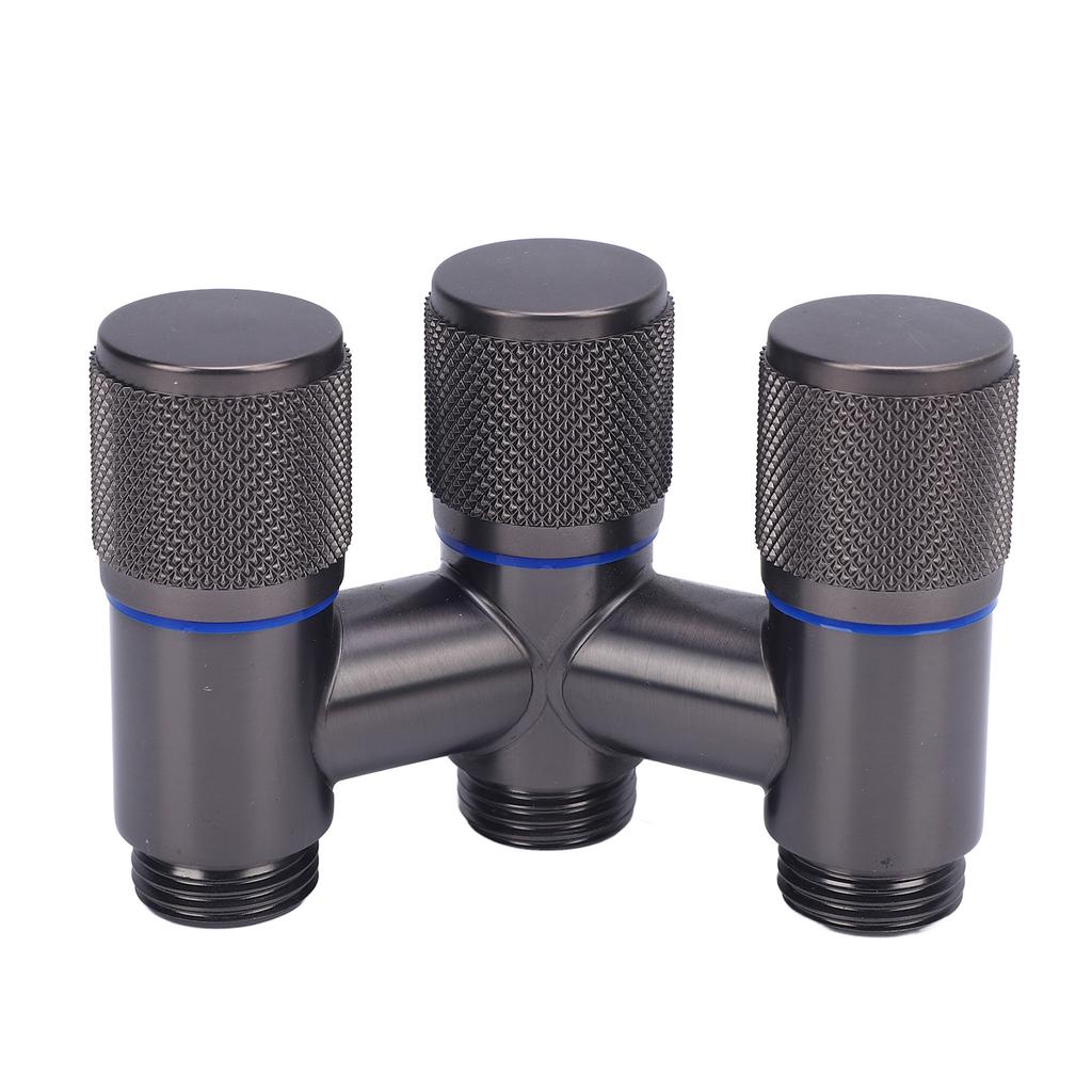 Trädgårdsslangfördelare 1 Inlopp 3 Utlopp G12in Hangänga Mässing Platsbesparande Vattenkranfördelare