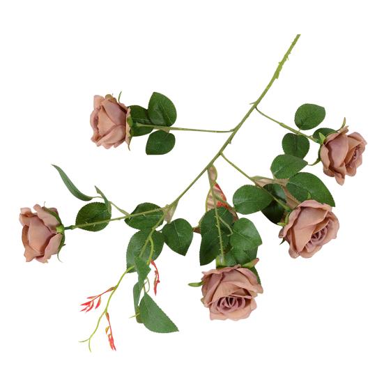 Artificial Rose Flowers for Flower Arrangement Faux Silk Rose Bouquet with 5 Heads Blooms for Parties Wedding Home Table Centerpiece