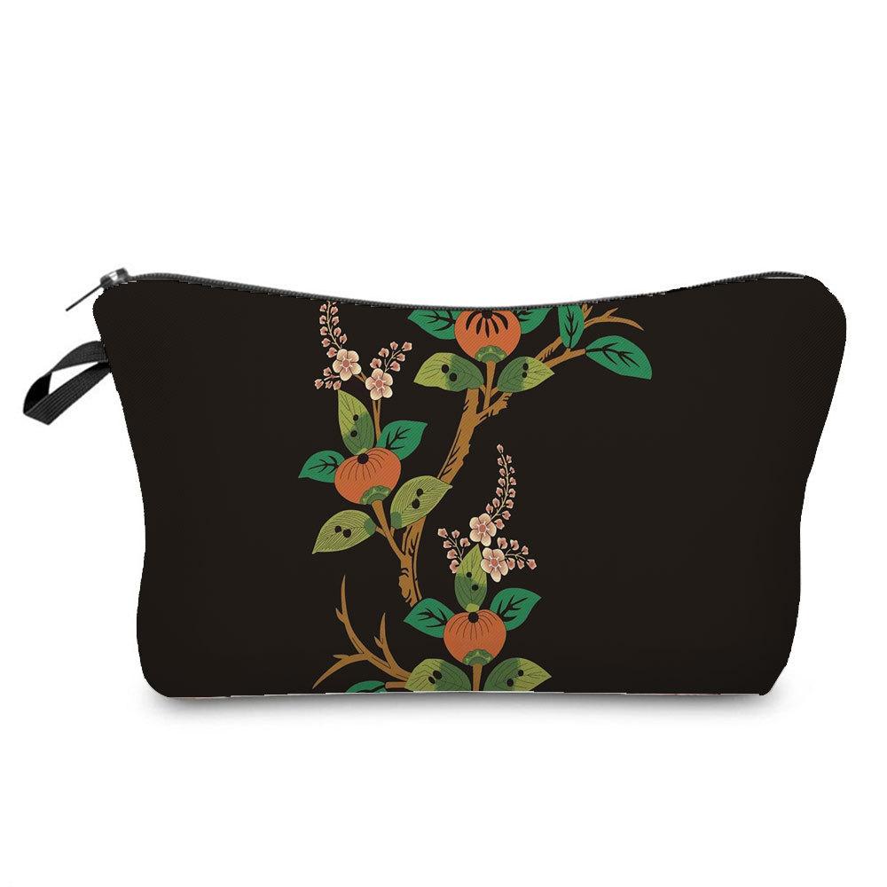 Women Flower Print Cosmetic Bag Toiletries Organize Travel Storage Case 6764