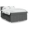 VidaXL Slatted Bed Base with Mattress Dark Grey 140x190cm Fabric 3289371