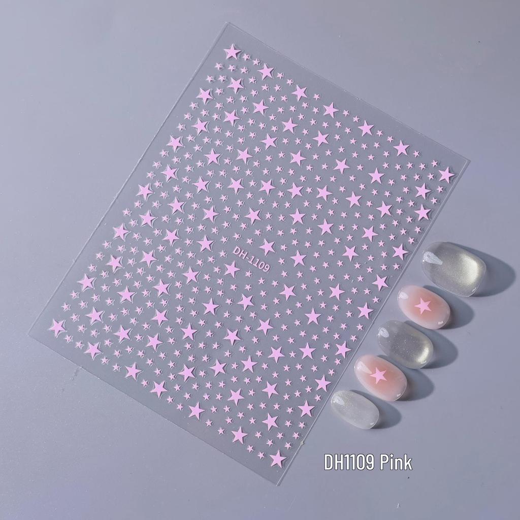 European and American Style 3D Five-Pointed Star Nail Art Stickers (Model DH-1109)