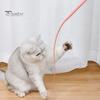 Gato provocando brinquedo silicone mouse cauda gato teaser vara mordida-resistente interativo gato varinha brinquedo para animais de estimação suprimentos