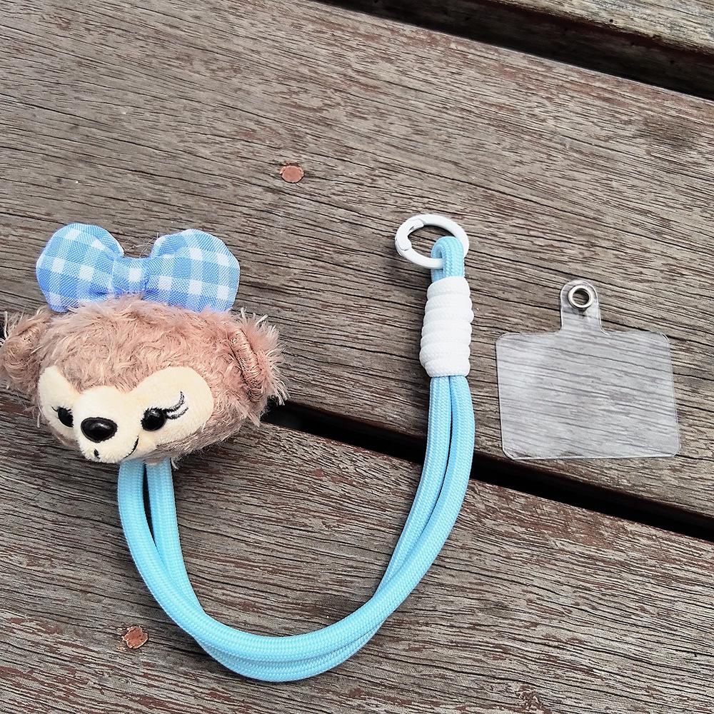 Autumn/Winter Cute Bear Plush Wristlet Phone Case & Lanyard