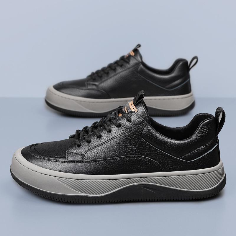 The first layer of cowhide autumn new men's casual shoes platform men's versatile men's shoes leather breathable shoes