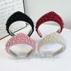 Luxurious Pearl Headbands Vintage Sponge Hair Hoop Crystal Hairbands Rhinestone Tiara  Party