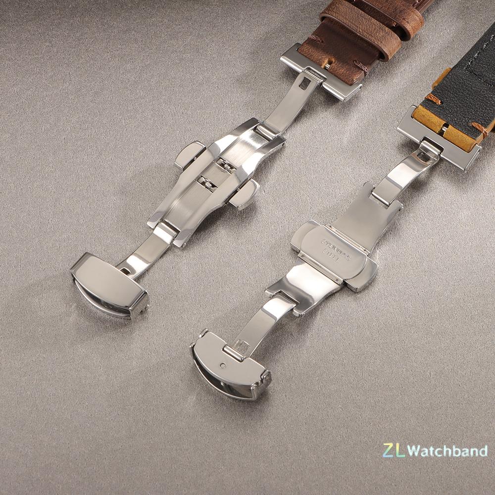 Codzienny Biznesowy Skórzany Pasek do Zegarka 18mm 19mm 20mm 21mm 22mm 24mm Pasek Zapięcie Motylkowe z Szybkim Uwalnianiem Akcesoria do Bransolet