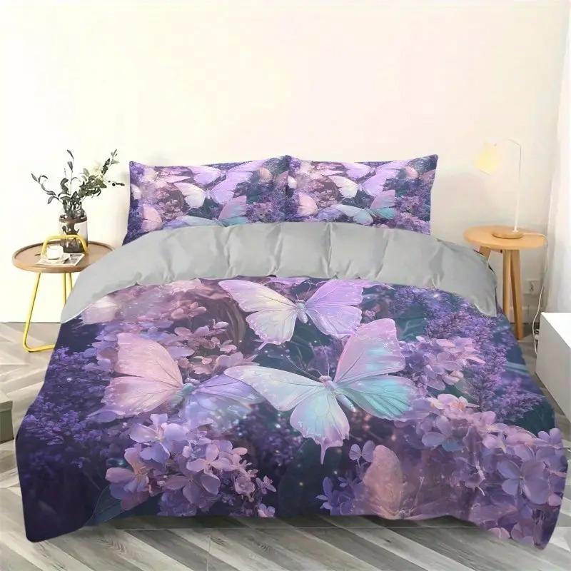 Comforter 3D Floral Pattern Queen Size Four Seasons Bedding Set Home Decor Room Decor 3 Piece Set With 2 S