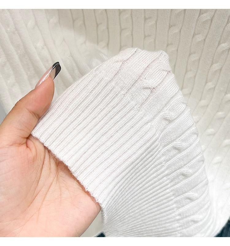 Dámské Vynikající Modré Copánkové Pletené Tričko Slim Fit - Letní Top s Krátkým Rukávem