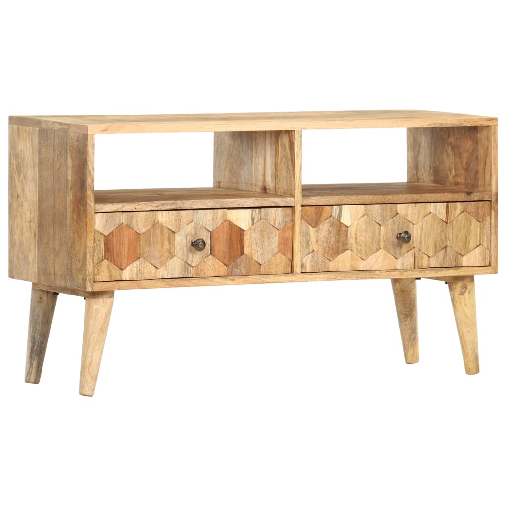 TV Stand 90 X 30 X 50 Cm Solid Mango Wood