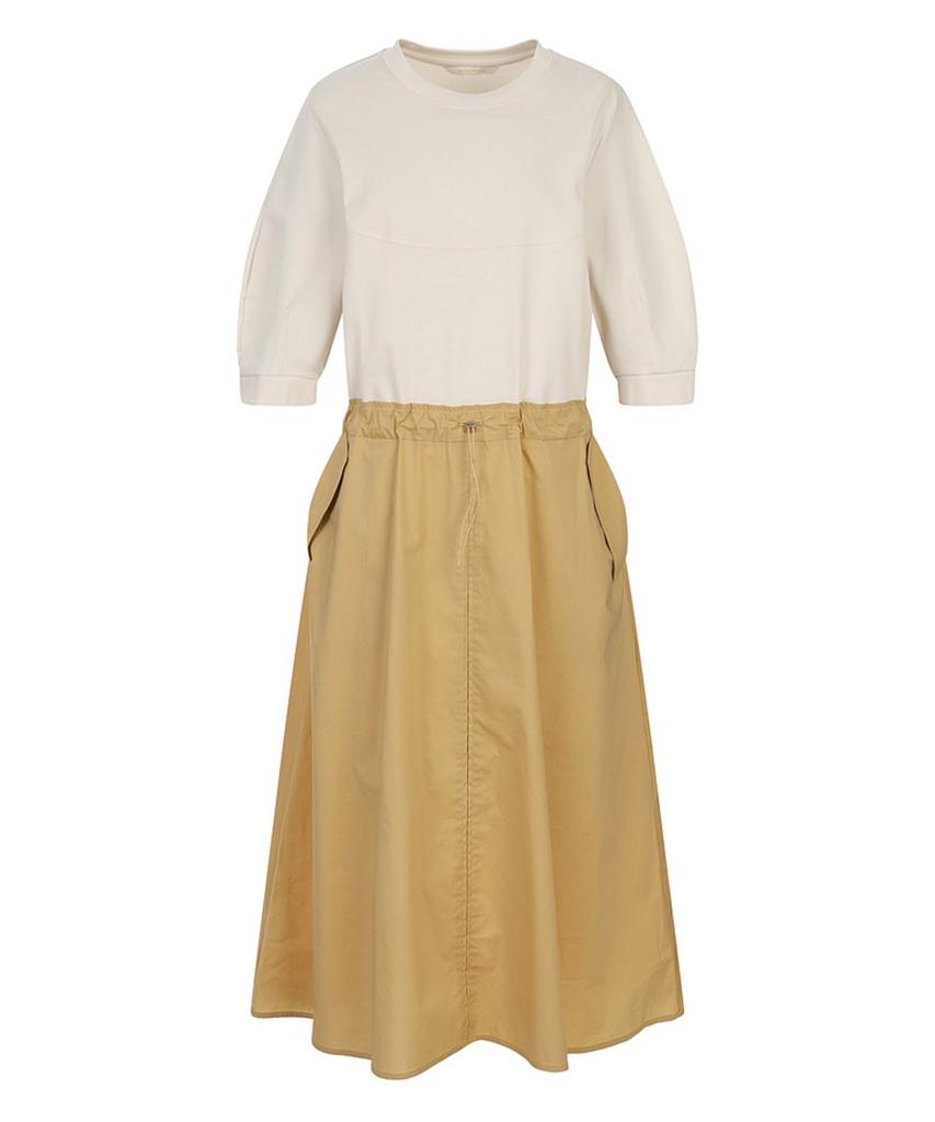 MAREMONTE Flare Voluminous Sleeve Dress_M244Mop23S0